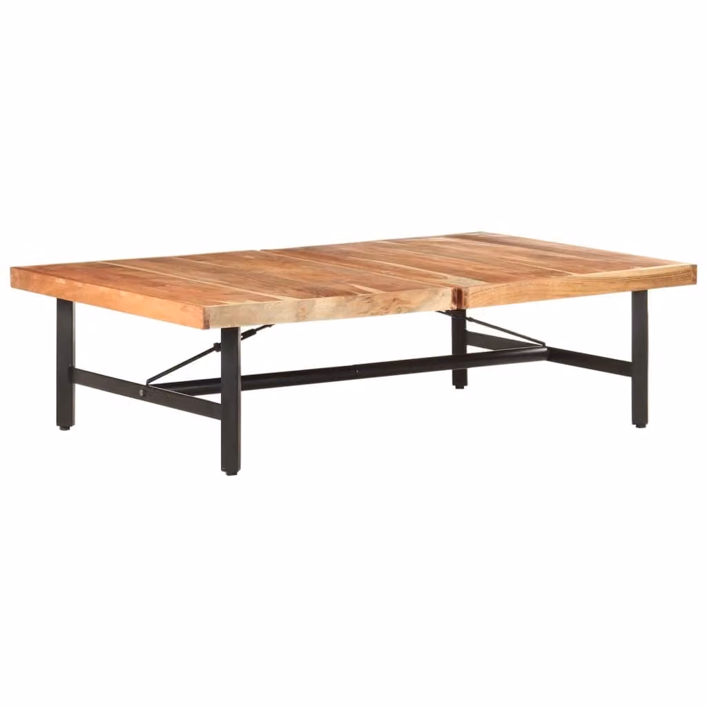 Tavolino The Living Store 142x90x42 cm in legno massiccio di acacia