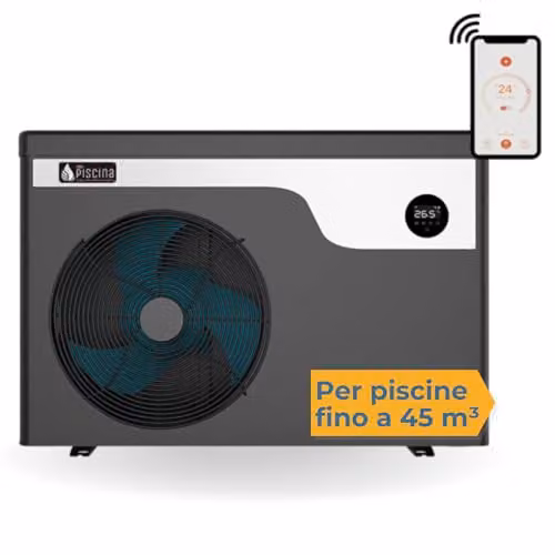 Mr Piscina Pompa di Calore per Piscina Full Inverter MR Smart per Riscaldare Acqua Piscina Fuori Terra o Interrata (45 m³)