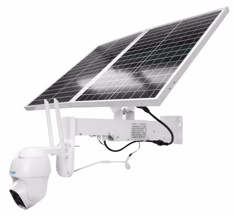 Kit di telecamera di videosorveglianza PTZ con pannello solare, risoluzione 2MP, connessione GSM 4G e
