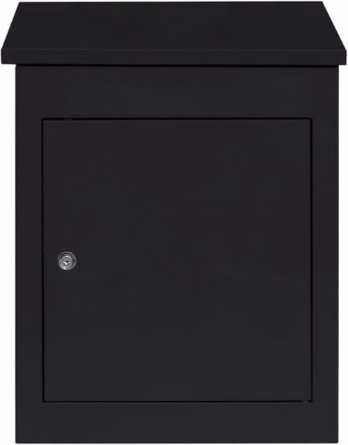 Cassetta postale intelligente MONSTER SHOP in acciaio nero con sistema a combinazione e protezione anti-pescaggio, L: 56,0 cm, P: 43,5 cm, H: 34,5 cm