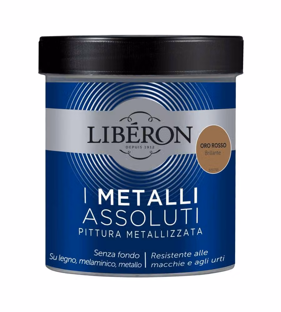 Libéron Pittura Metallizzata Oro Rosso Brillante 0.5 L Decorativa