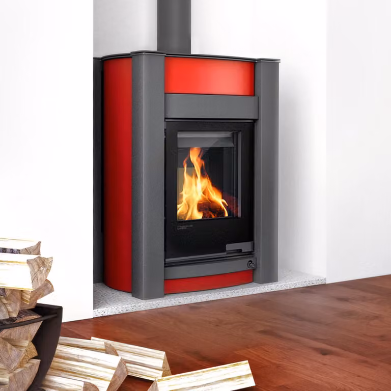 Termocamino HS FLAMINGO AQUAFLAM VARIO KALMAR 11/7 kW - rosso