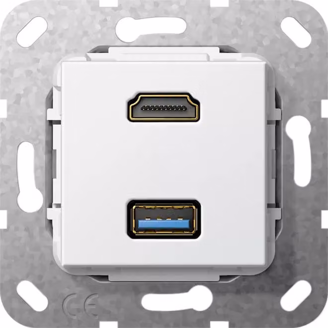 Anello di supporto GIRA HDMI rws glz