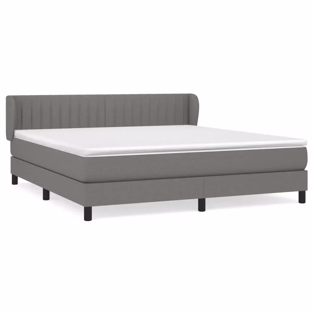 Letto Ibrido con Materasso e Giroletto a Molle vidaXL in Grigio e Bianco L/P/H: 180 x 200 x 88 cm – 2