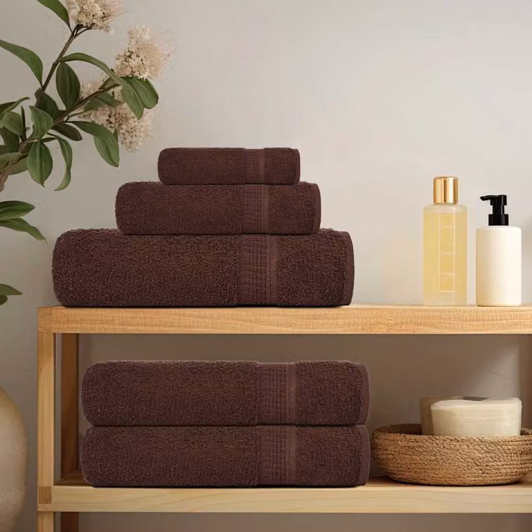 vidaXL Asciugamani FROGN 2 pz Marrone 100x200 cm 360 g/m²