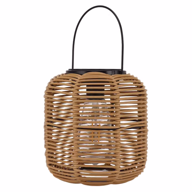Lanterna solare, luce solare a sospensione per esterni, impermeabile, lanterna decorativa in rattan per tavolo, terrazza, giardino, cortile, veranda, tungsteno