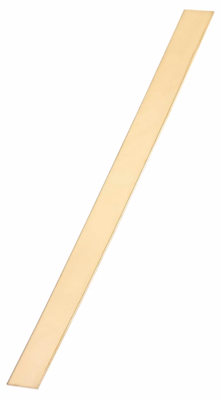 Piastra di ottone H62, 1,6 x 19 x 305 mm, confezione da 4 pezzi, barra quadrata per progetti fai-da-te