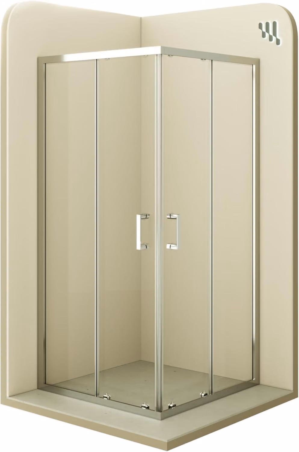 cabina doccia i-flair ad ante scorrevoli 80x110x190 cm in vetro di sicurezza trasparente da 6 mm - DK77
