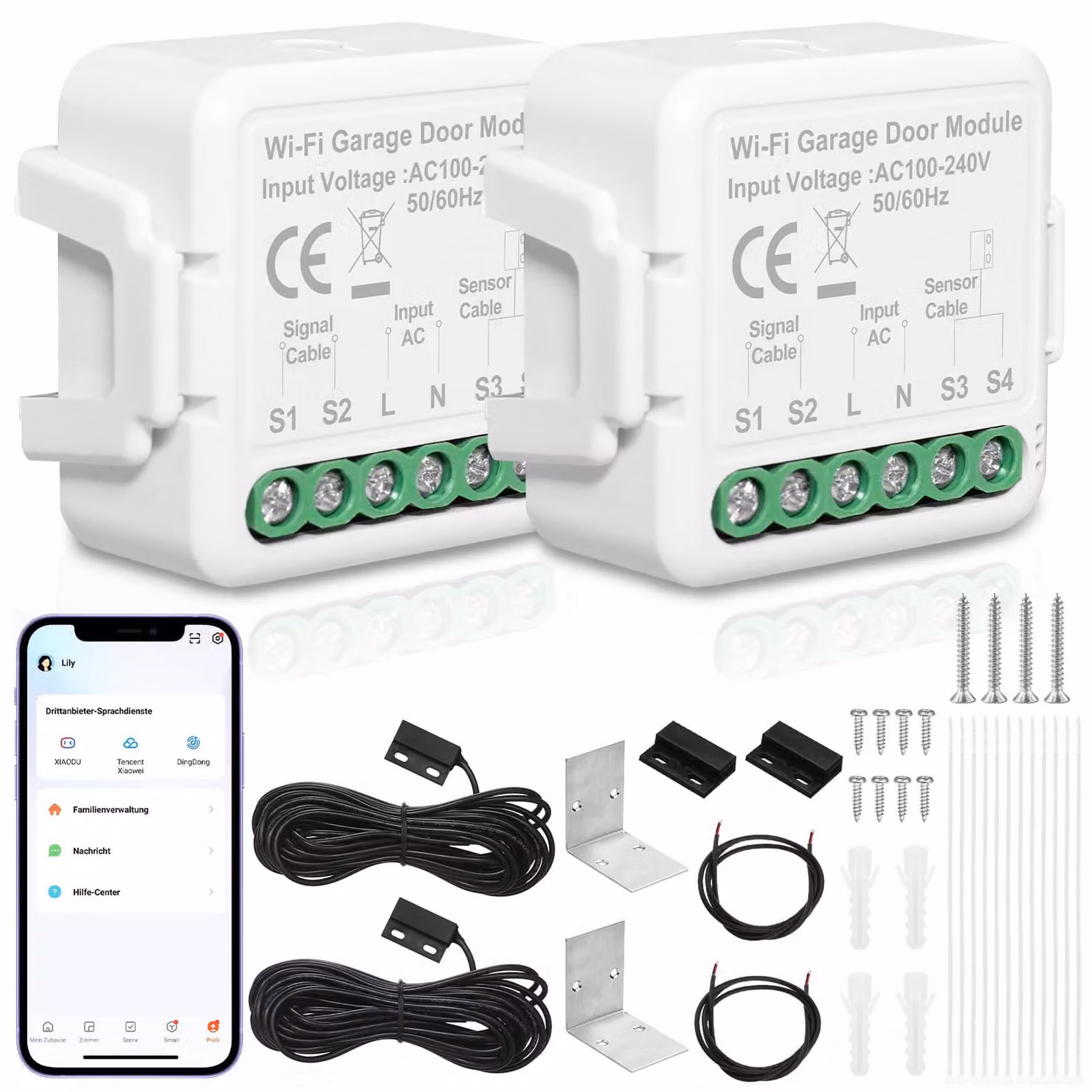 Apertura garage Wi-Fi - Bianco - 240 Volt