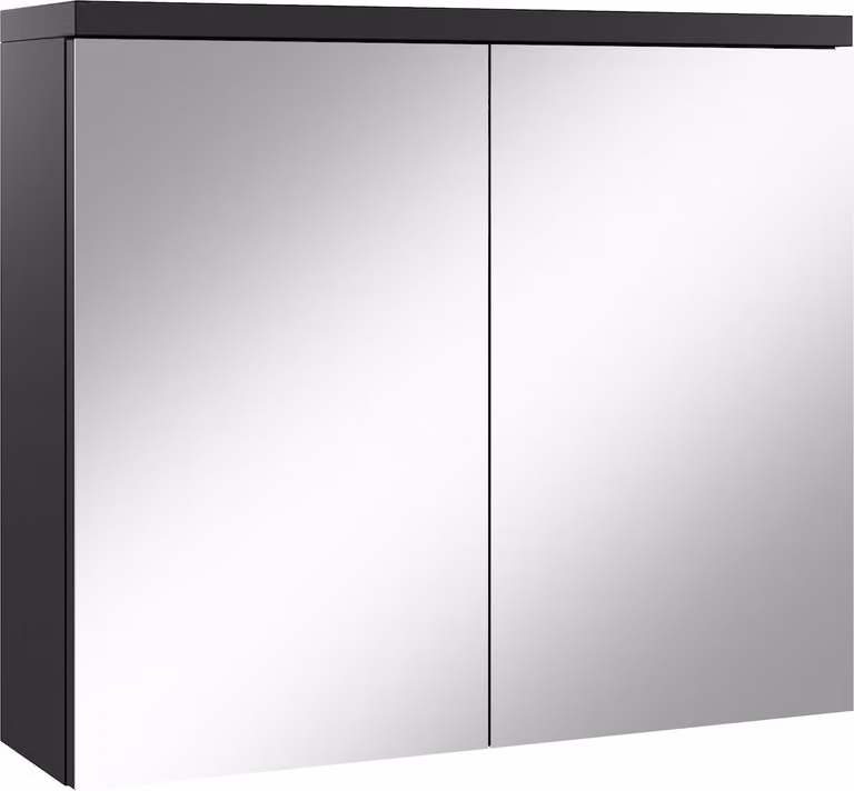 Badplaats Specchio Contenitore Toledo 80 x 20 x 60 cm - Nero Opaco - Colonna Bagno