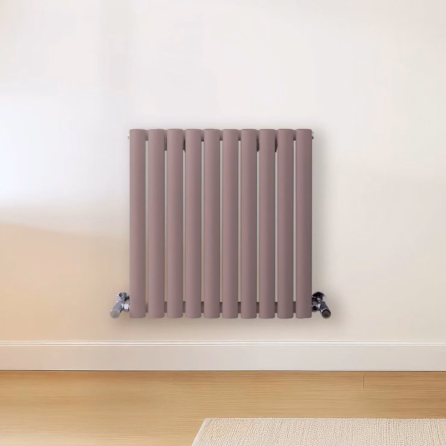 Radiatore di Design Orizzontale Viola (Dahlia Viola) - 600mm x 590mm - Pannello Doppio  - Revive