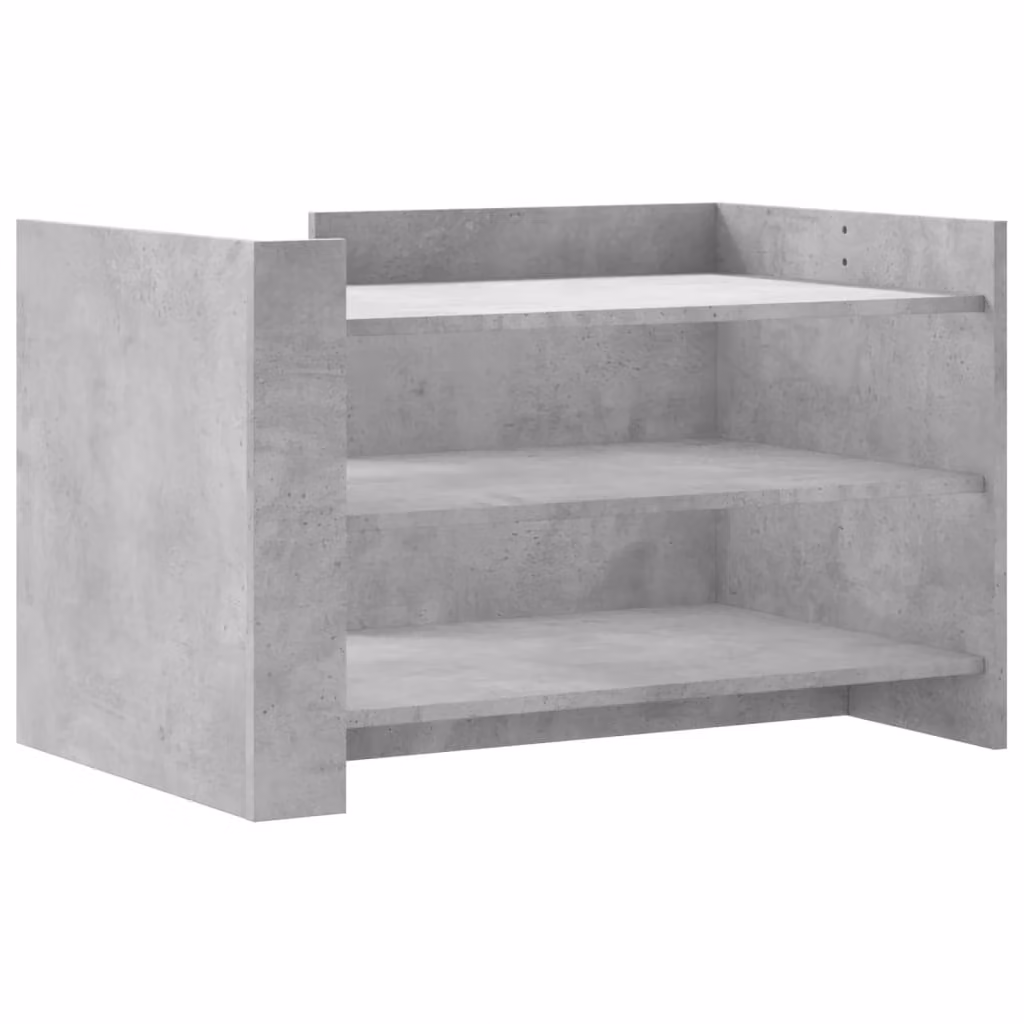 Tavolino Salotto Grigio Cemento 80x50x50 cm Legno Multistrato