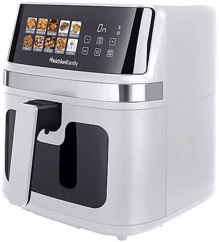 Friggitrice ad aria Melchioni Family Gaia Plus da 8 l, Bianco, 2200 W, 10 programmi, con display digitale e timer