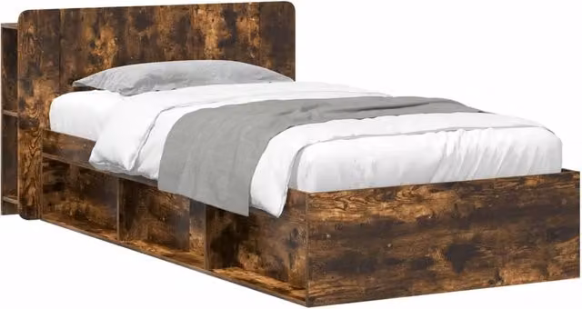 Telaio del letto con storage Rovere Fumo 80 x 200 cm 3433324