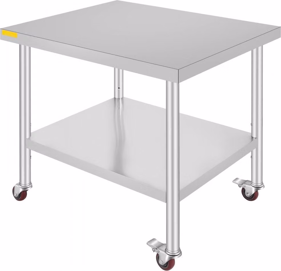 "Tavolo da lavoro professionale per cucina 91 x 76 x 82 cm - tavolo da catering in acciaio inox - capacità di carico fino a 160 kg - preparazione dei cibi - tavolo da cucina commerciale per bar e ristoranti - 4 gambe regolabili in altezza"