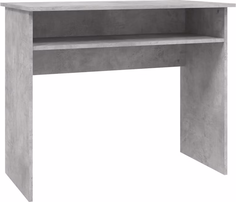 Scrivania Grigio Cemento 90x50x74 cm in Legno Multistrato