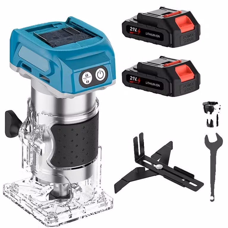Tagliacapelli elettrico, funzionamento a batteria, motore brushless, dotato di 2 batterie