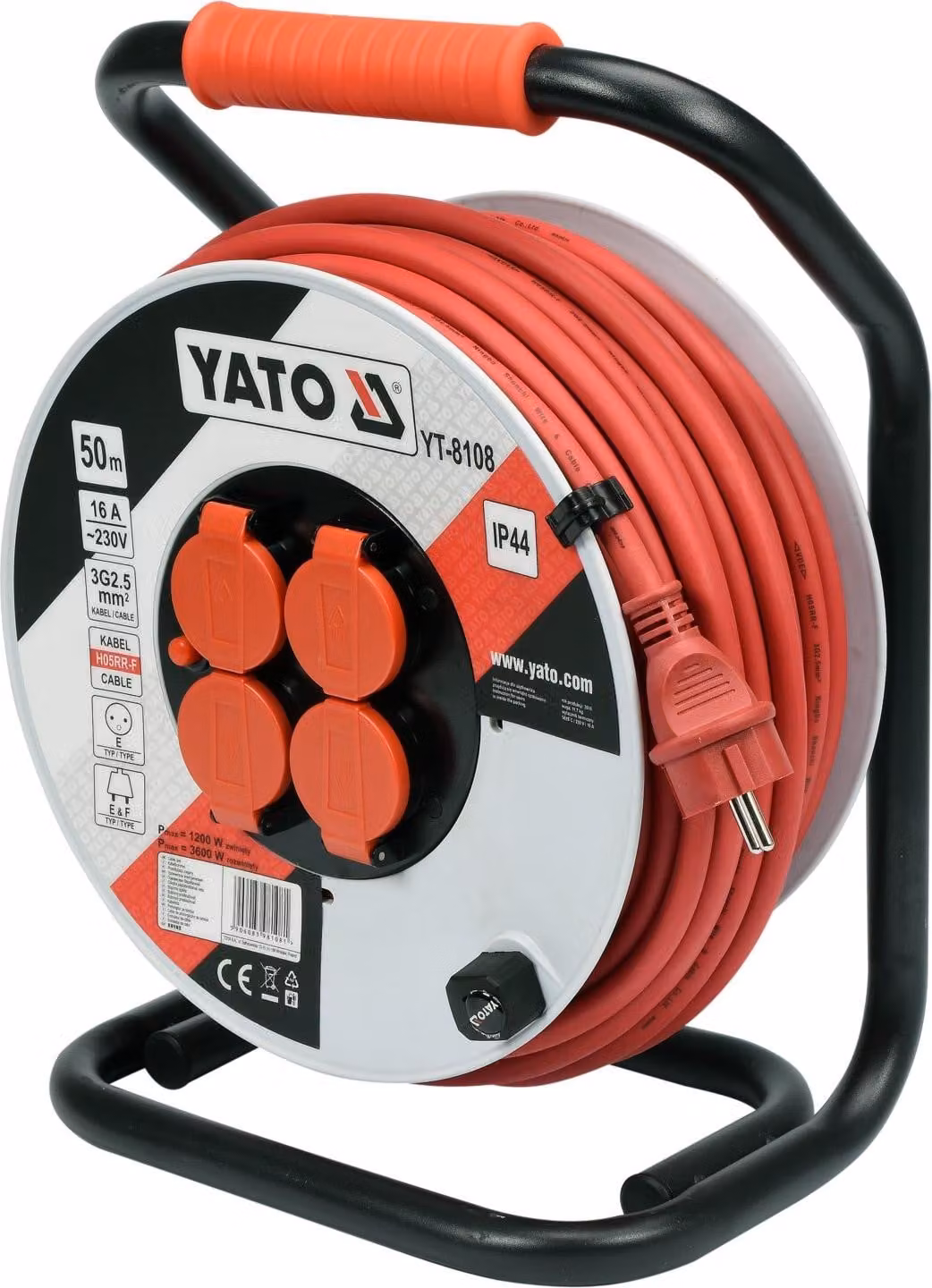 Avvolgicavo in lamiera 3x2,5mm IP44 50m