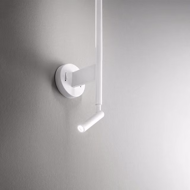 Applique Moderna Ramon Perenz Illumina in Metallo Bianco con LED da 12W 3000K Luce Calda Up/Down