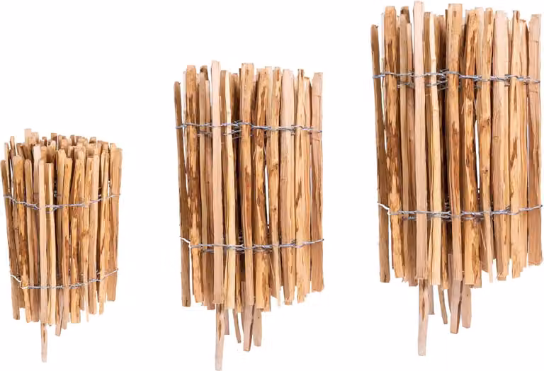 Recinzione Giardino in Legno di Nocciolo 35 cm x 5 m Distanza Stecche 4-5 cm Bordura Staccionata Esterna