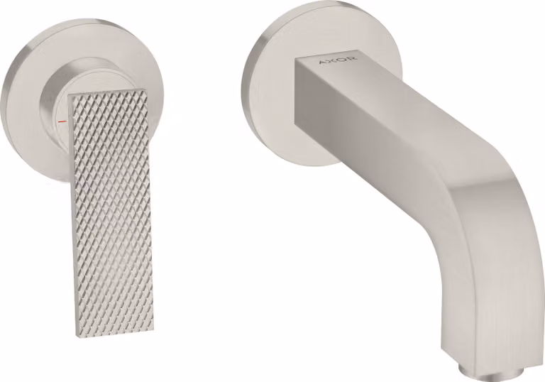 hansgrohe AXOR Citterio Mitigeur de lavabo, finition losange, encastré, saillie 220mm, garniture découlement non verrouillable, 39181800, 39181800