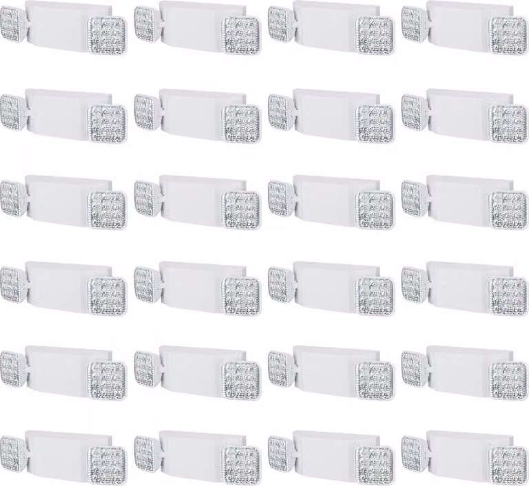 Luce di emergenza LED per vie di fuga 3W - Luce di emergenza a doppia testa - Luce di evacuazione in caso di interruzione di corrente - Copertura protettiva resistente alle fiamme - Illuminazione regolabile - Facile installazione