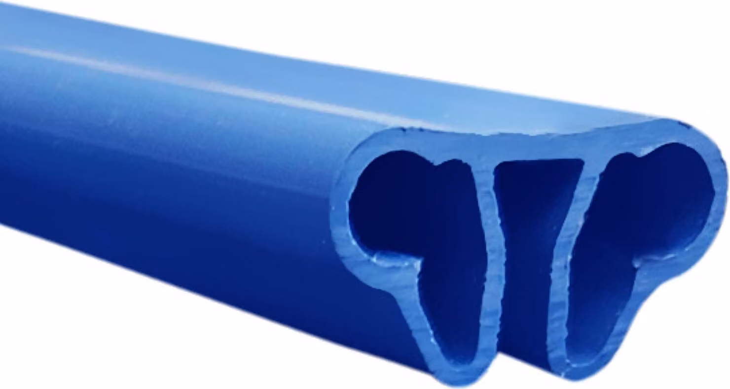 Set di binari a pavimento Q2 per piscina / vasca rotonda 300 cm, 10 elementi da 1160 mm, blu