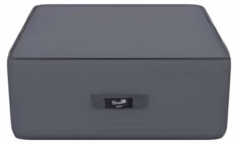 Tavolino da caffè elegante, color grigio scuro, dal design moderno e minimalista