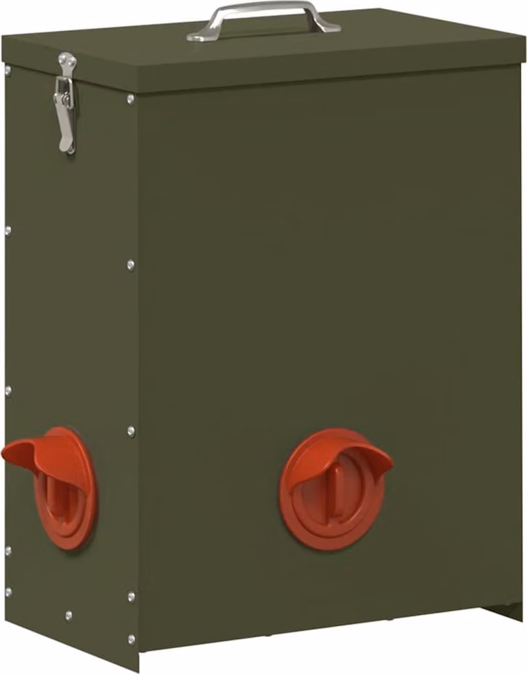 Feeder per pollo Verde oliva 32,5 x 20,5 x 43 cm