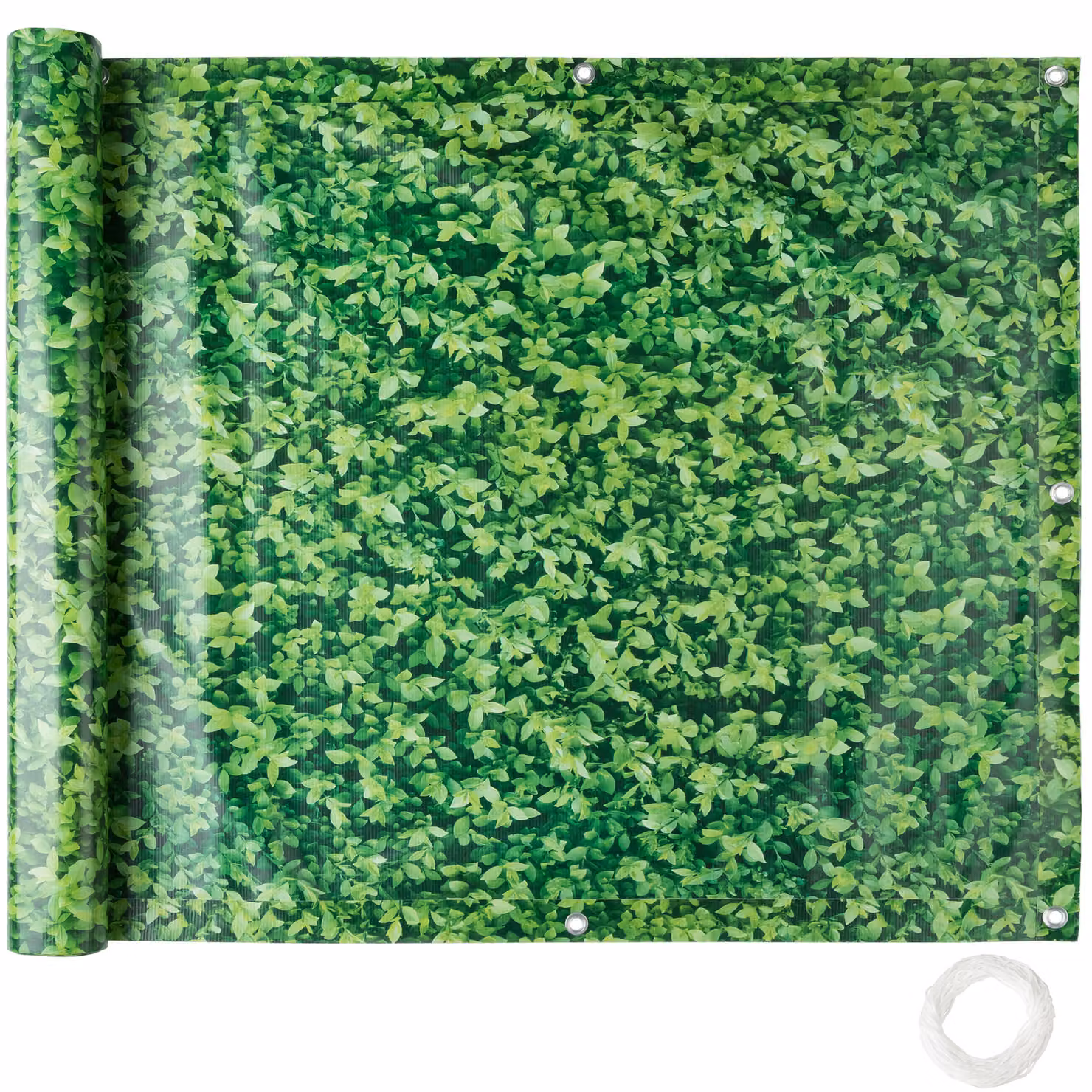 Rivestimento schermante per balcone tectake in PVC verde, L/P/H: 90 x 90 x 90 cm – 1