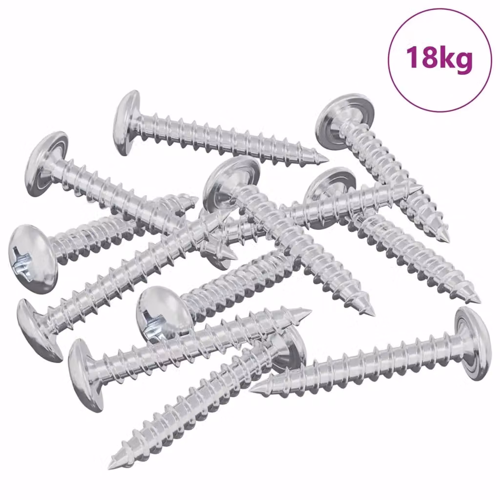 Viti per legno autoperforanti vidaXL in acciaio inossidabile argento con testa Phillips – 2