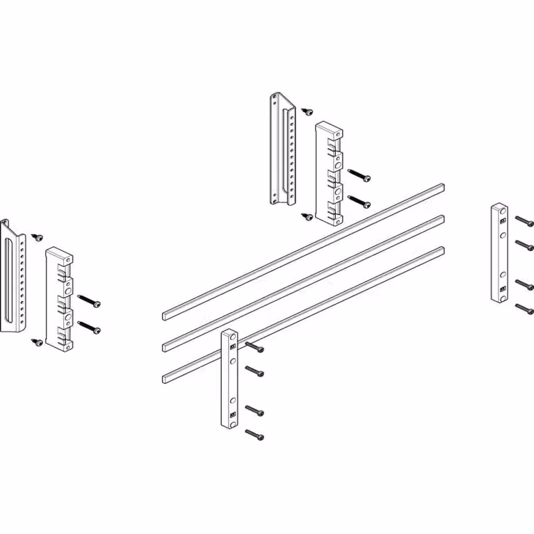 Modulo barra collettrice ABN a incasso 2FB/2RE 60 mm con rame 12x5 mm, a 3 poli, EBM 32 mm MTSC22613