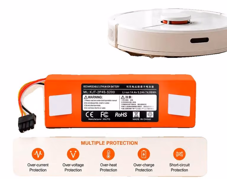 Batterie per aspirapolvere, 14,4V, capacità 12800mAh, confezione da 4 pezzi