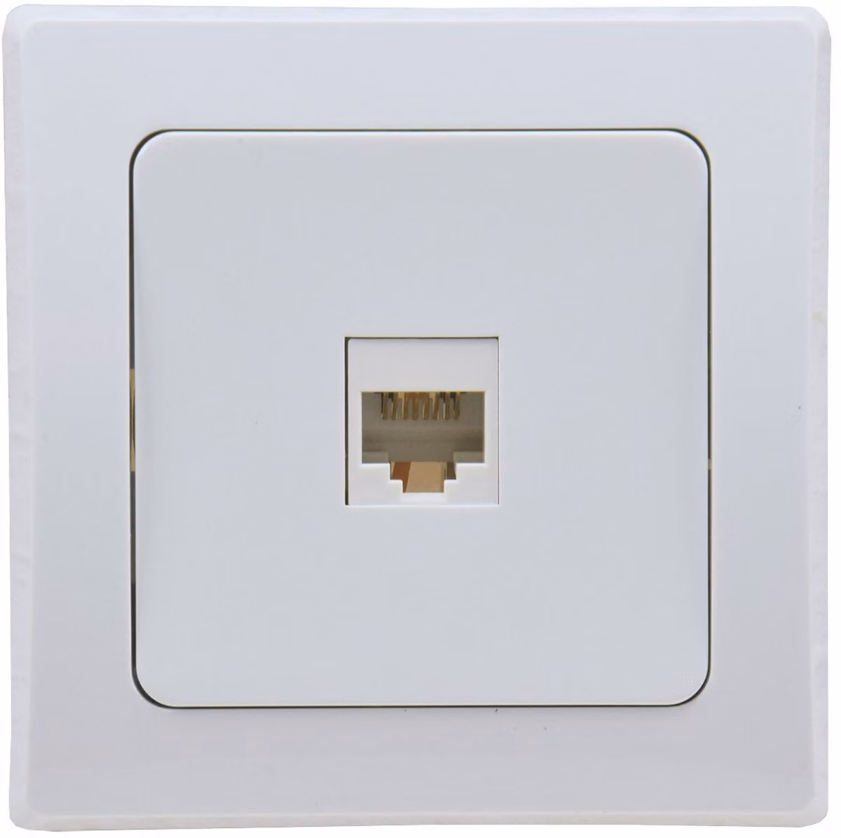 ChiliTec DELPHI Presa RJ45 per ISDN e Cat.5 incl. cornice, montaggio a incasso, bianco