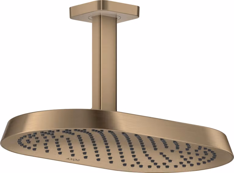 hansgrohe AXOR ShowerSphere Douche de tête 370/220 2jet EcoSmart avec raccordement au plafond, 39758140, 39758140