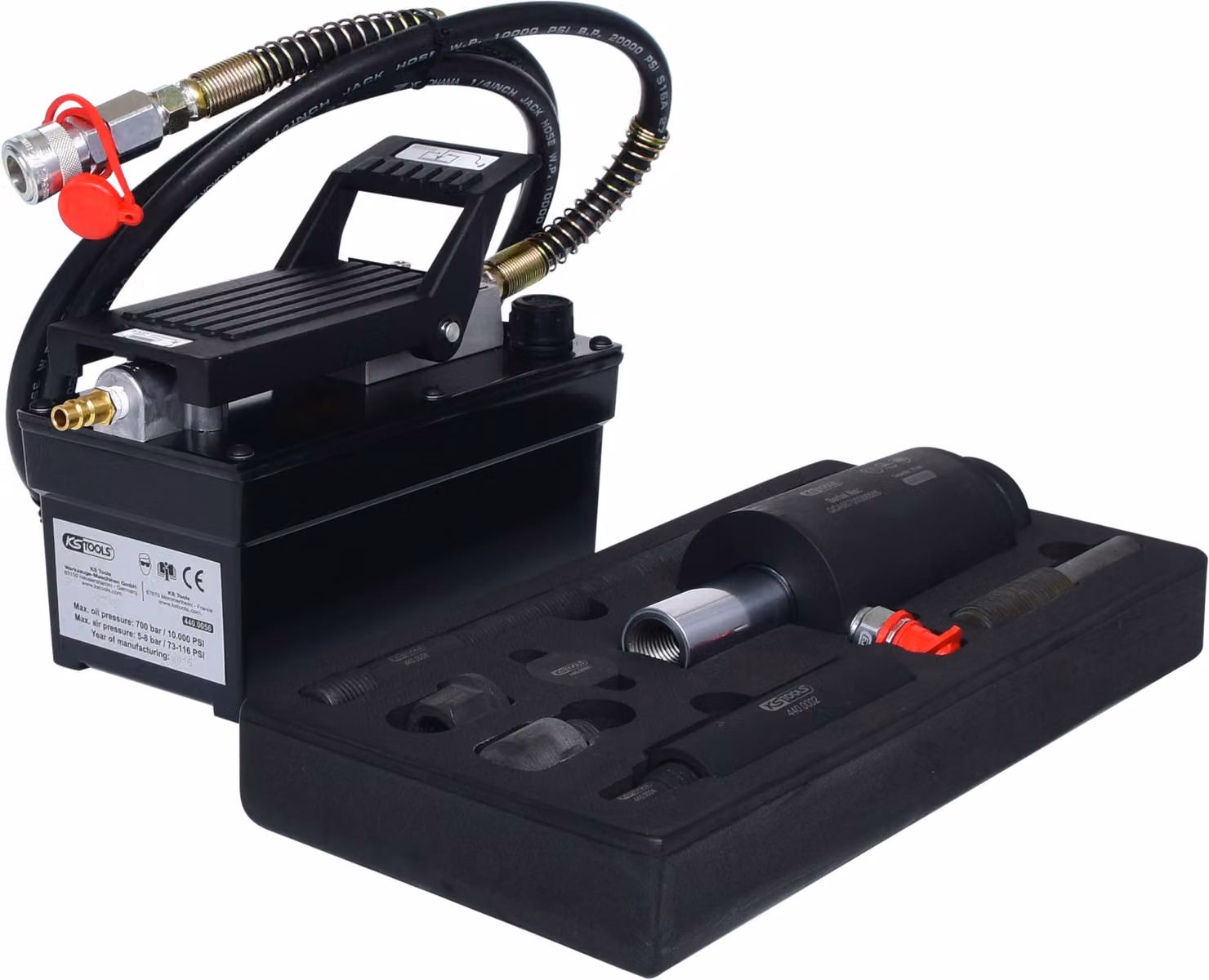 KS TOOLS Unità idraulica 16t, con pompa pneumoidraulica, 13 pezzi ( 440.9991 )