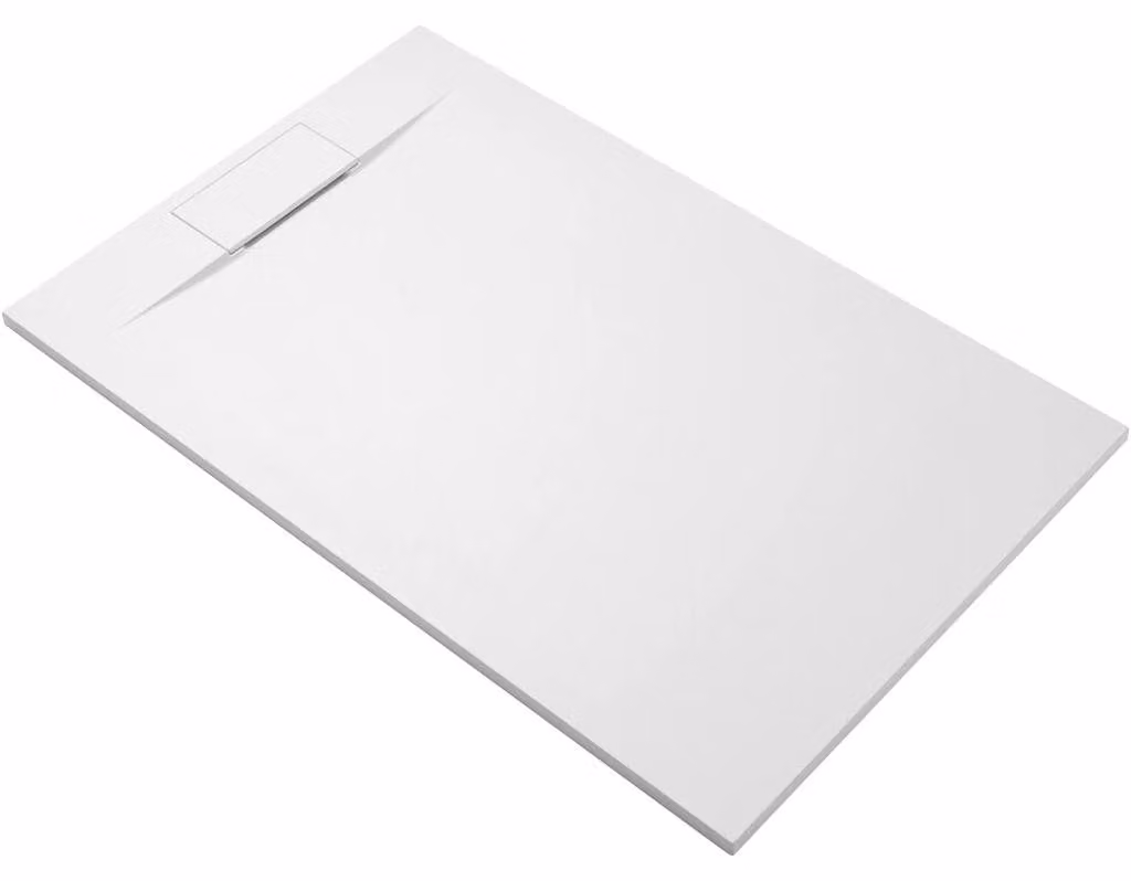 CERANO - Piatto doccia rettangolare Enzo - SMC/composito minerale - bianco opaco testurizzato - 120x90x3 cm