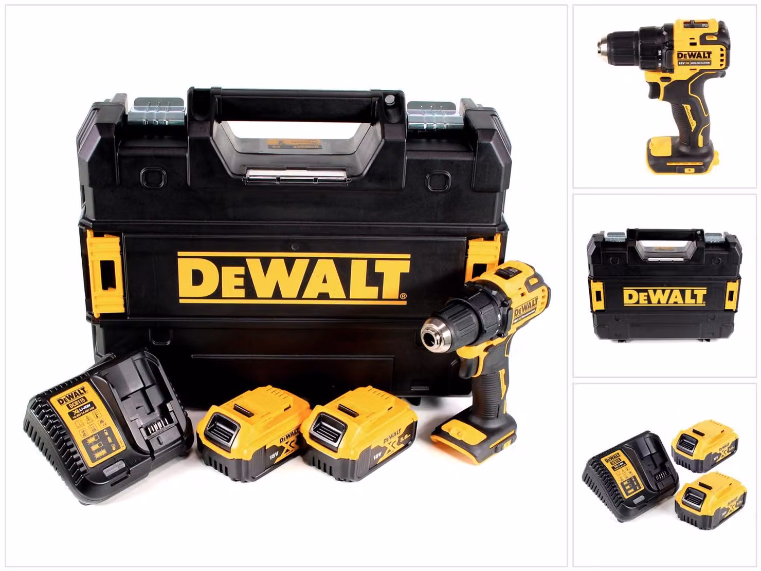 Trapano avvitatore a batteria DeWalt DCD708P2T 18V Li-Ion Brushless + 2 batterie da 5,0Ah + caricabatterie + custodia