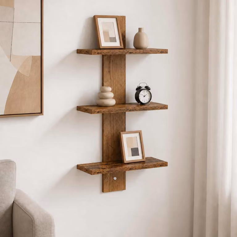 Scaffale da parete vidaXL in legno color marrone, stile moderno

L/P/H: 30 x 13.5 x 64.5 cm