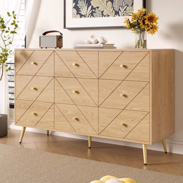 Chest 9 cassetti moderno - Zephmum- Gambe in ferro, robusto, elegante