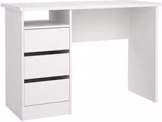 Scrivania moderna Tvilum Function Plus in bianco per home office, L: 110 cm