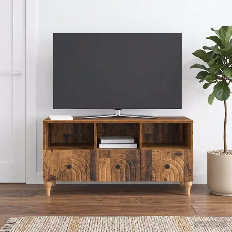 Mobile TV vidaXL in legno vecchio e ingegnerizzato, colore marrone, L 102 x P 34,5 x H 50 cm