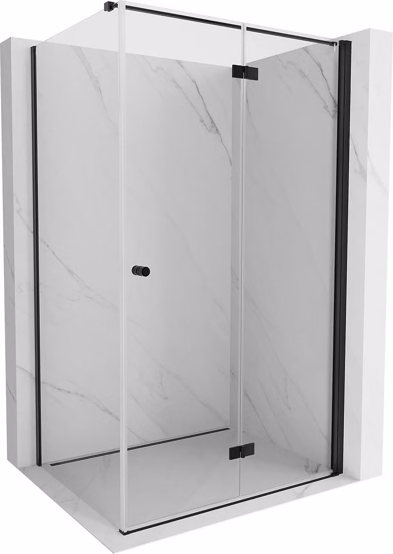 Mexen Mist-F cabina doccia pieghevole destra 115 x 75 cm, trasparente, nero - 8A6T-115-075-70-00-P