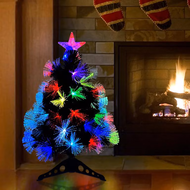 Albero di Natale artificiale da tavolo vidaXL Verde con decorazioni multicolore, Altezza: 64 cm