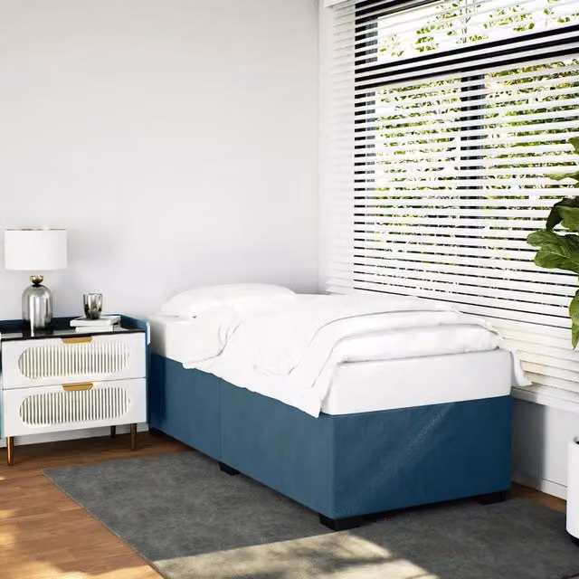 Giroletto-Struttura Letto Blu 100x200 cm in Velluto