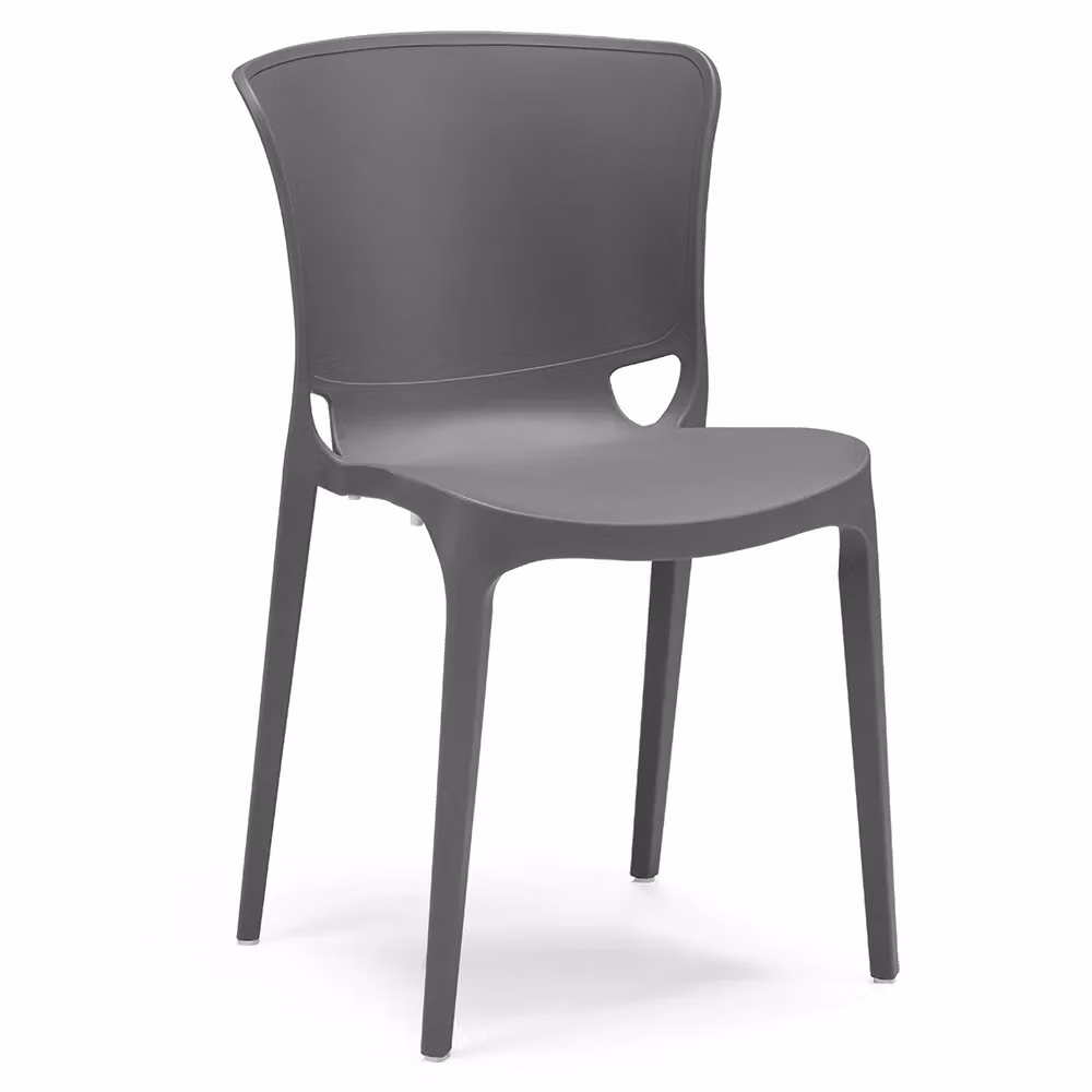 Set di 2 sedie JUMBO Redokasa in polipropilene impilabili e resistenti ai raggi UV, design moderno, colore Grigio – 2
