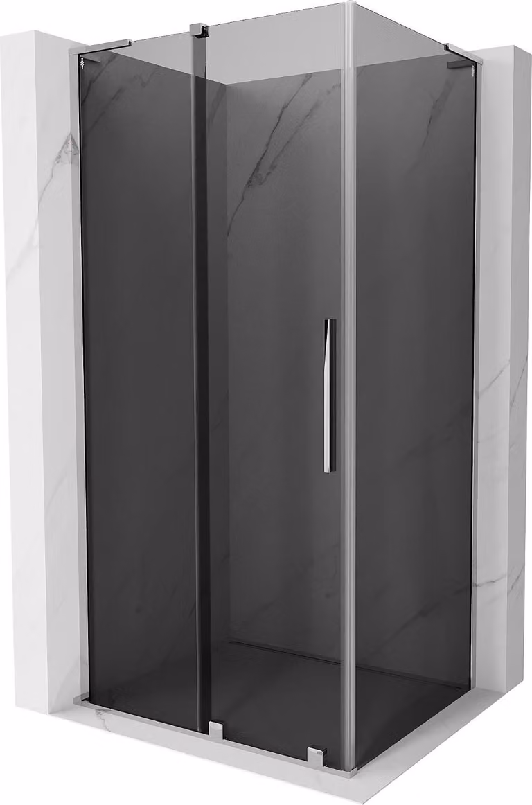 Mexen Velar L cabina doccia scorrevole 110 x 70 cm, grafite, cromo - 871-110-070-43-01