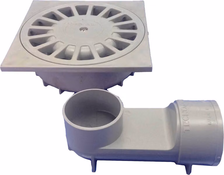 Tecnoagua T-88 VH Scarico in PVC 10,5 x 10,5 x 4,4 cm Ø 4 cm