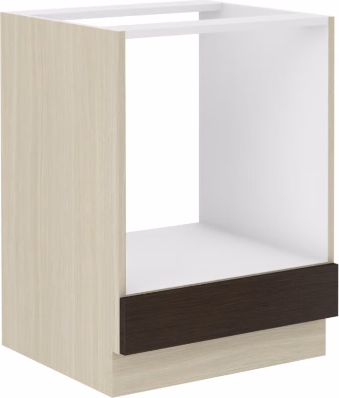 Armadietto per fornelli CHRYSI - larghezza 60 cm, rovere ferrara / legano scuro