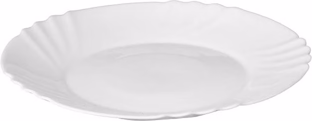 Piatto da dessert KADAX, 20 cm, in vetro bianco, per torte.